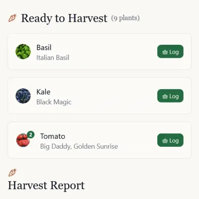 Harvest Tracker - Log what you pick and see your totals grow through the season