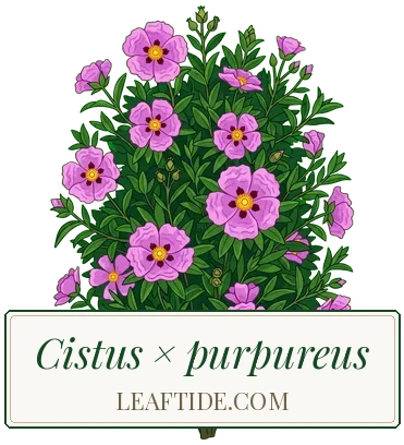 Cistus × purpureus