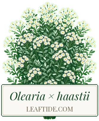 Olearia × haastii